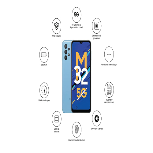 Samsung Galaxy M32 Light Blue 5G, 6+128 storage